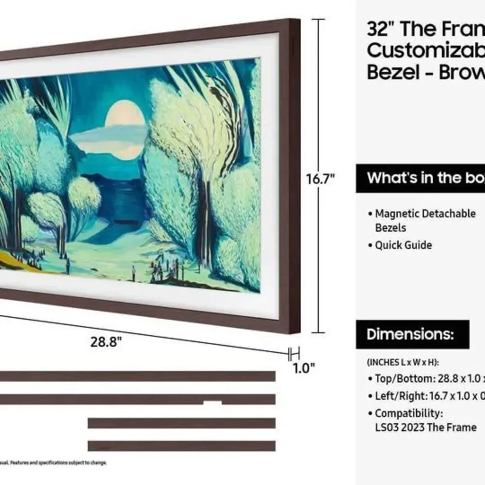 NEW 32 Inch The Frame Custom Bezel - Modern Brown - Retail $100